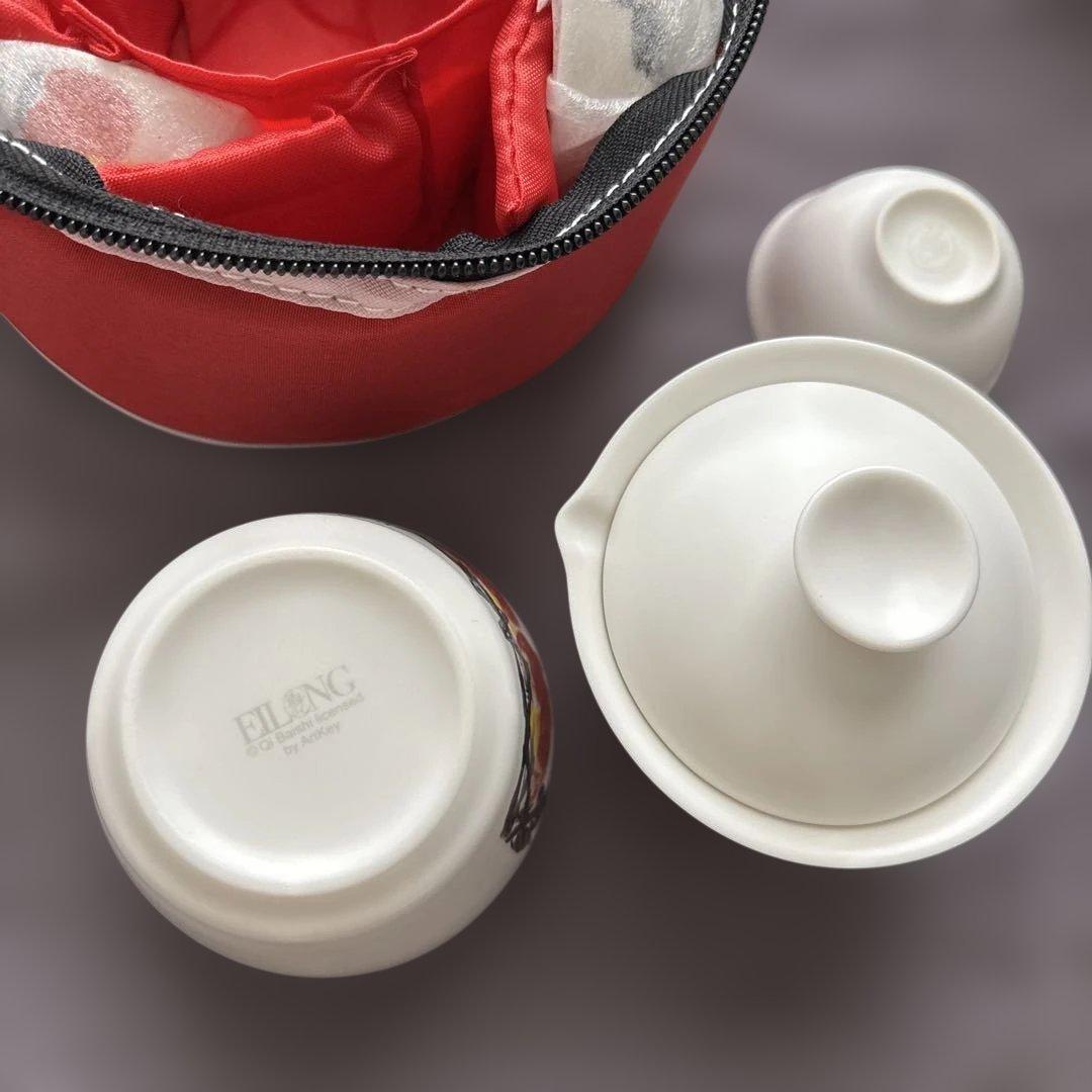 台湾で購入 ピクニック茶器 持ち運びケース入り茶道具