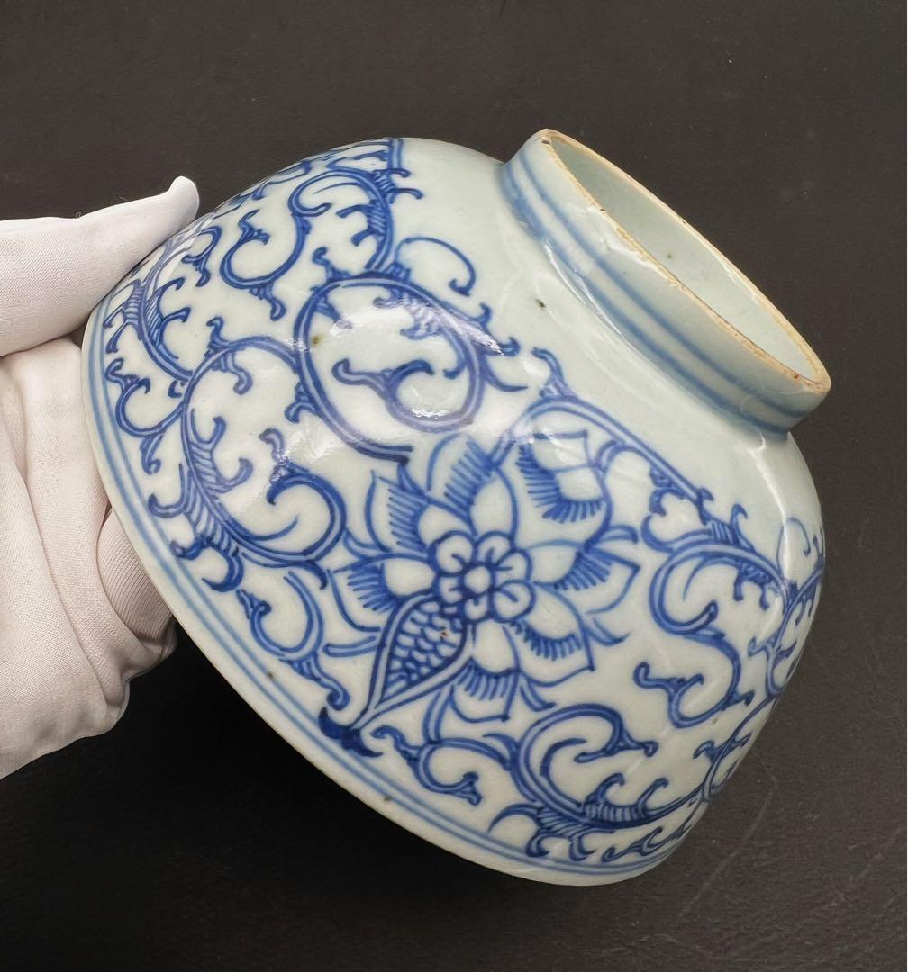 中国美術 古玩 清代 青花大碗 骨董品