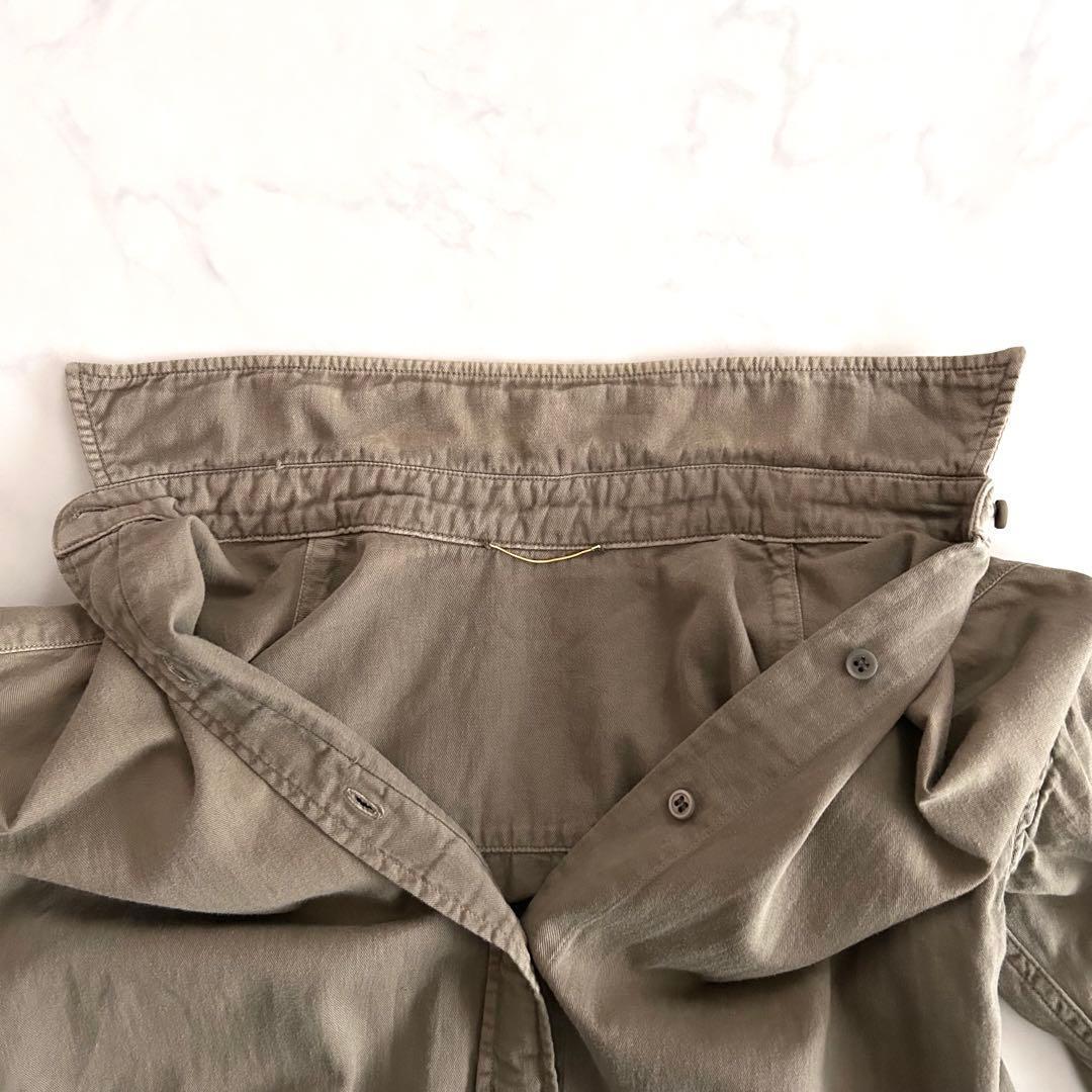 ドゥーズィエムクラス badassシャツ 長袖 カーキ 日本製 オーバーサイズ