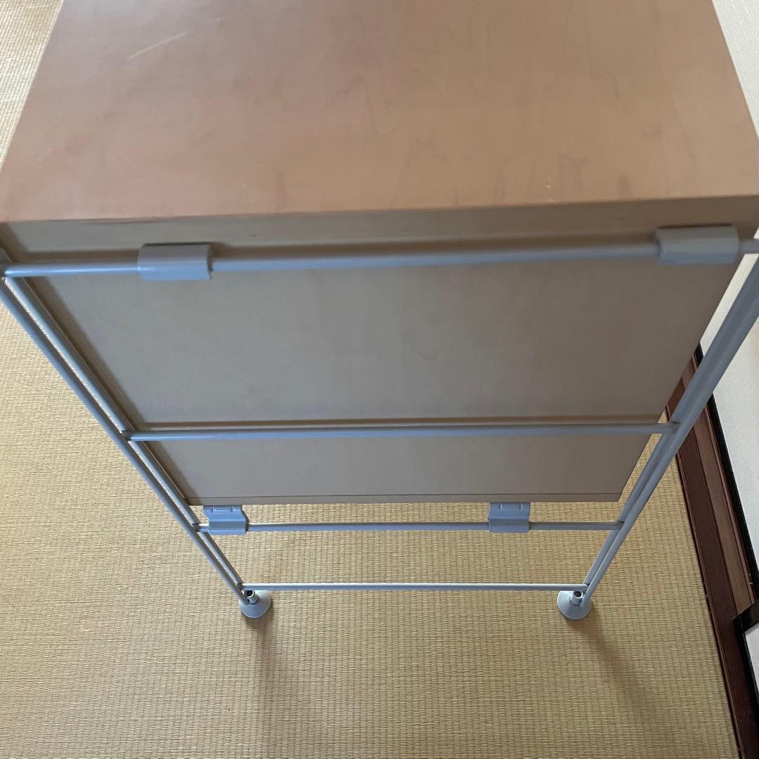 無印良品　スチールユニットシェルフ　ガラス開戸