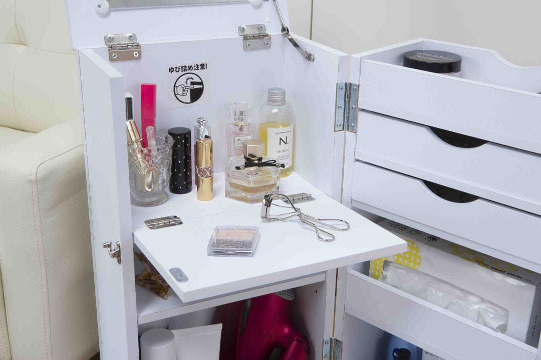 SH DR KGM　ドレッサー　収納ワゴン　ナチュラル　コスメ　メイク