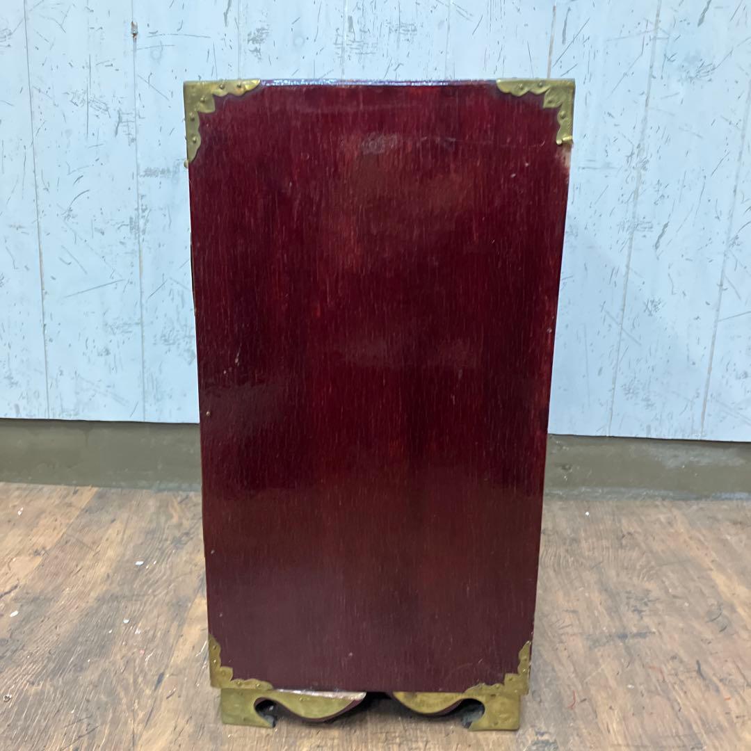 A-3 中国美術 薬箪笥風 小型箪笥 チェスト 抽斗8杯 飾台 道具箱 骨董品