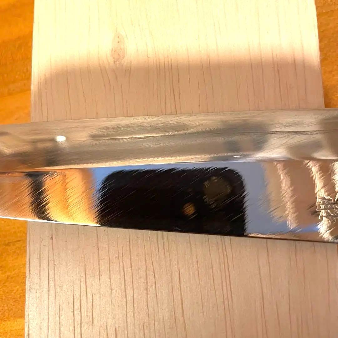 切付型柳刃包丁 7寸 21cm 研ぎ済み 切付け 刺身 八角柄 鏡面のような光沢