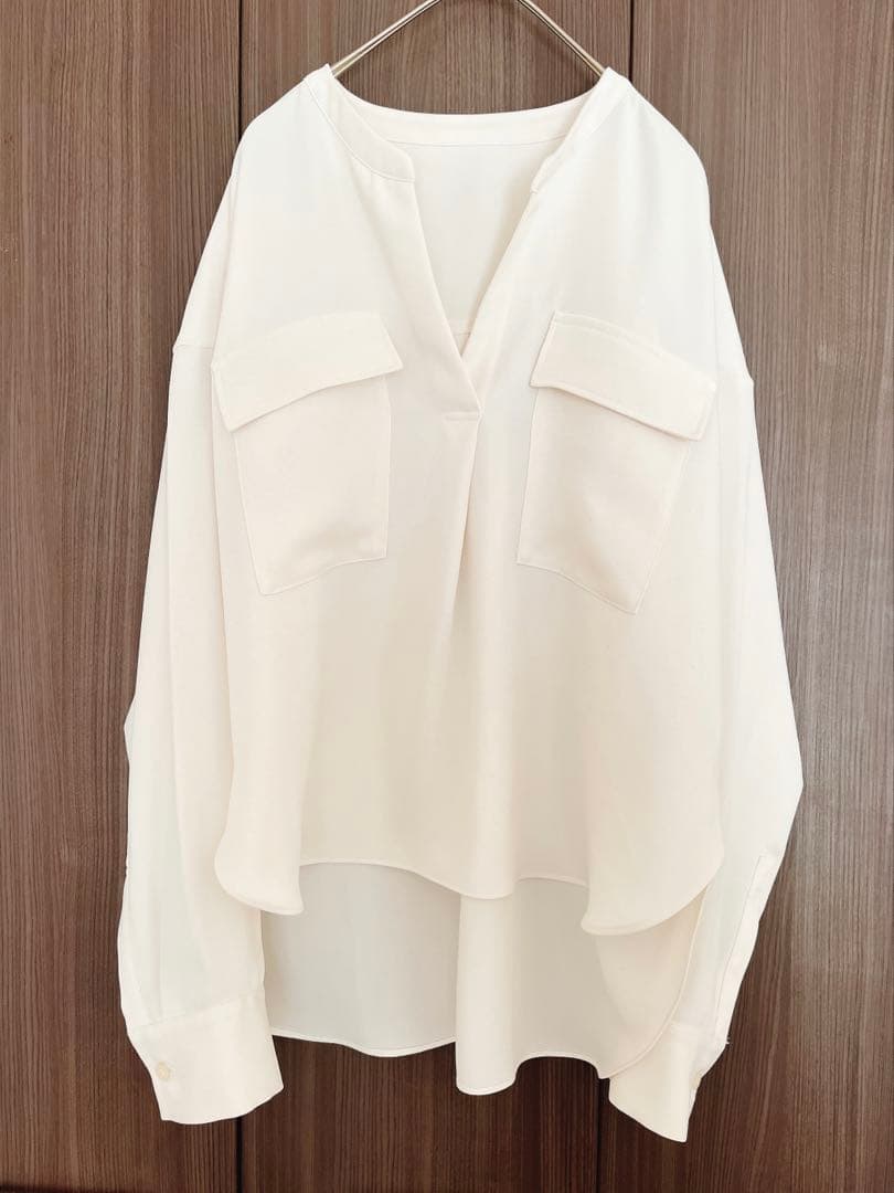 美品！NOBLE ノーブル ワークディテールドレープシャツ