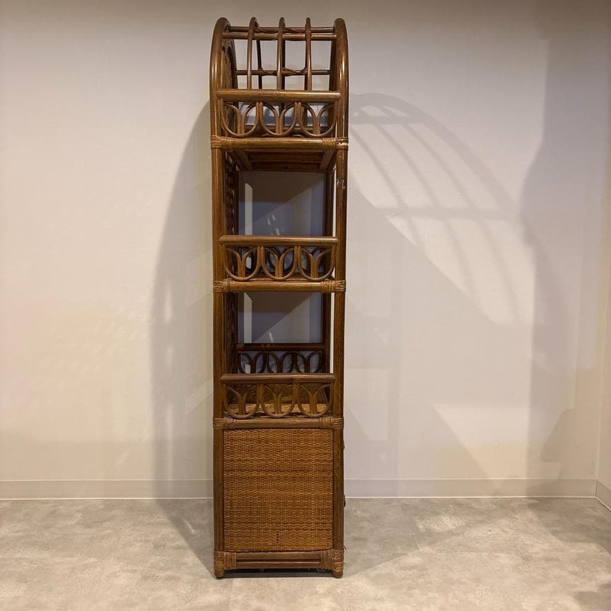 ラタン製アーチ型シェルフ