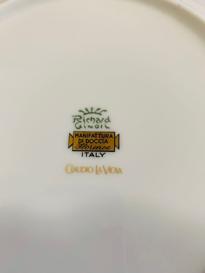 リチャードジノリ アマデウス グリーン プレート 26cm 4枚セット