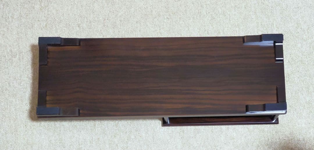 セール✨高級唐木　飾り棚　銘木黒丹　黒檀　未使用美品