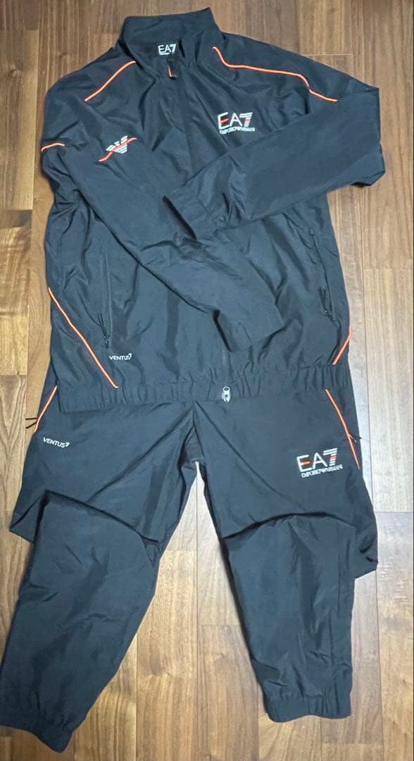 EA7 ブラック　セットアップ