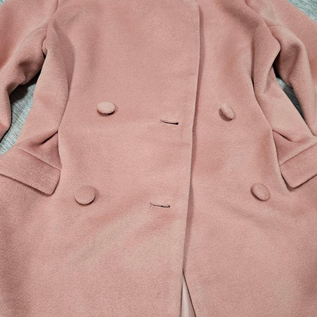 【みる】Darich ダーリッチ タックデザイン チェックコート ピンク