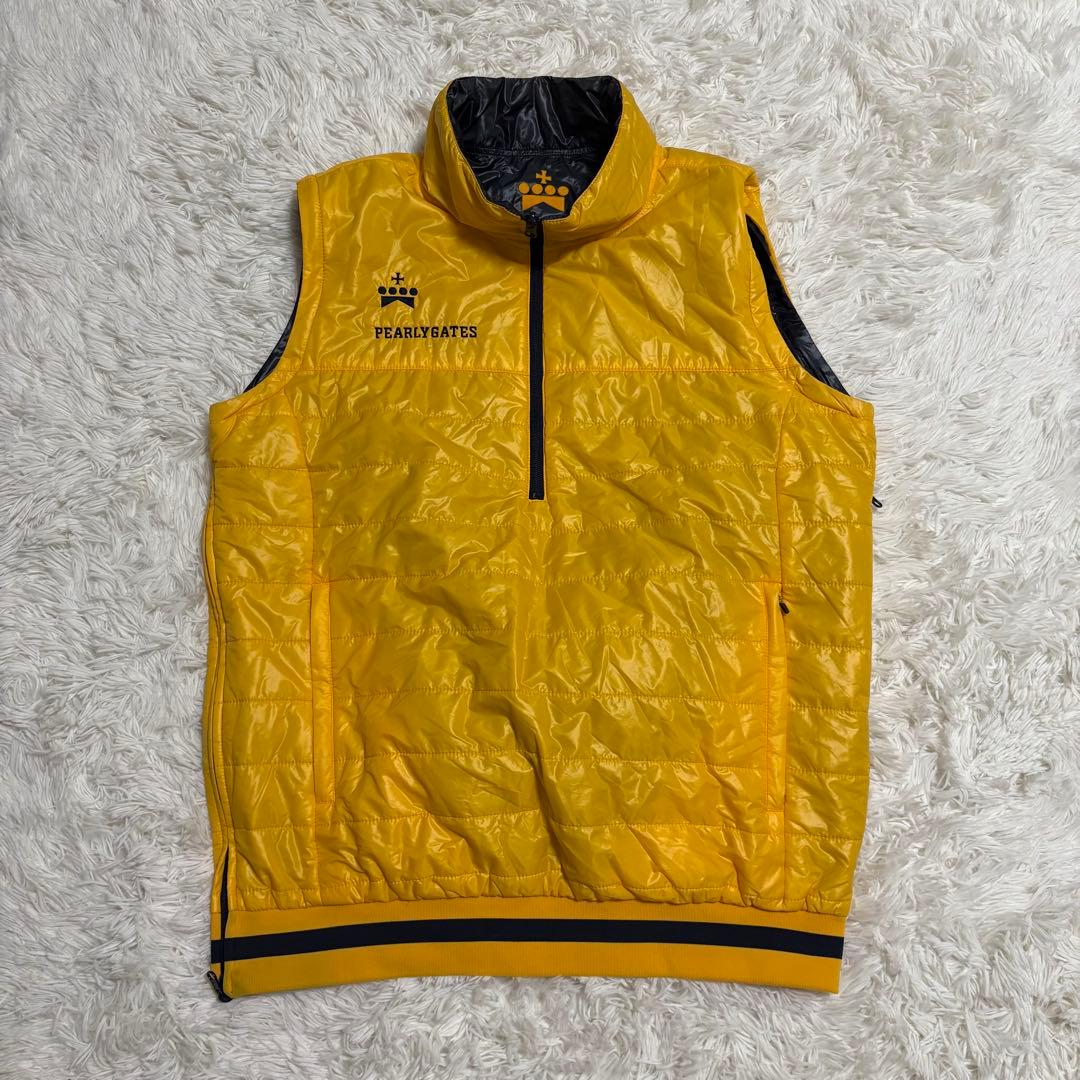 高機能4wayパーリーゲイツ　リバーシブル　中綿ジャケット　ハーフジップ　ロゴ