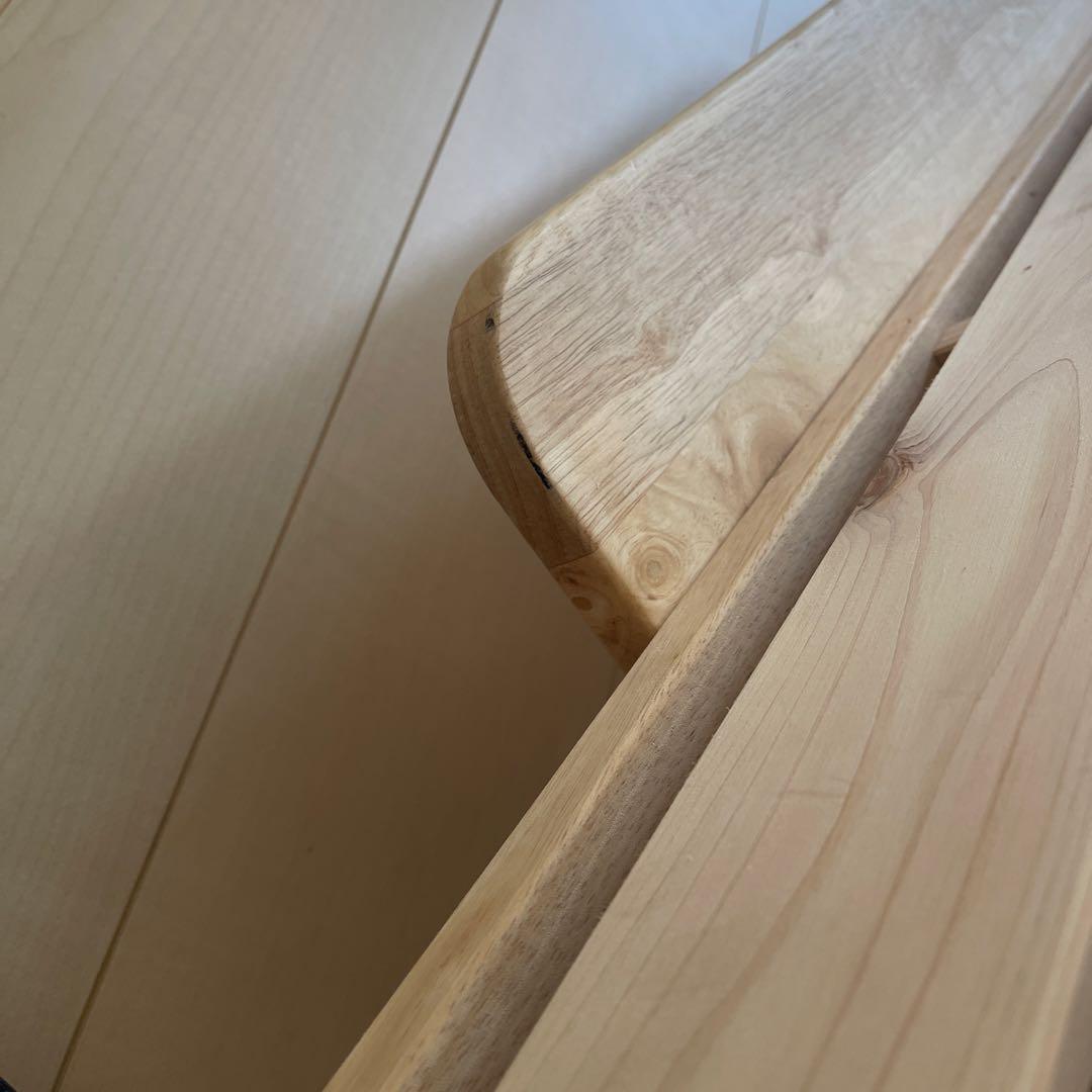 中居木工　2022/5 製造 折りたたみ式ひのきすのこベッド　ライトブラウン