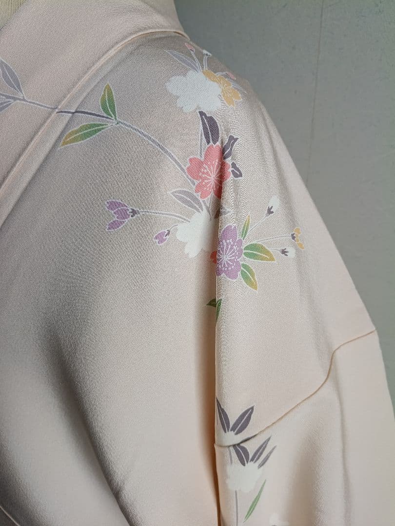 京加賀友禅訪問着 たたき模様 ろうけつ染め分け 光月の落款入り 美品 26B4