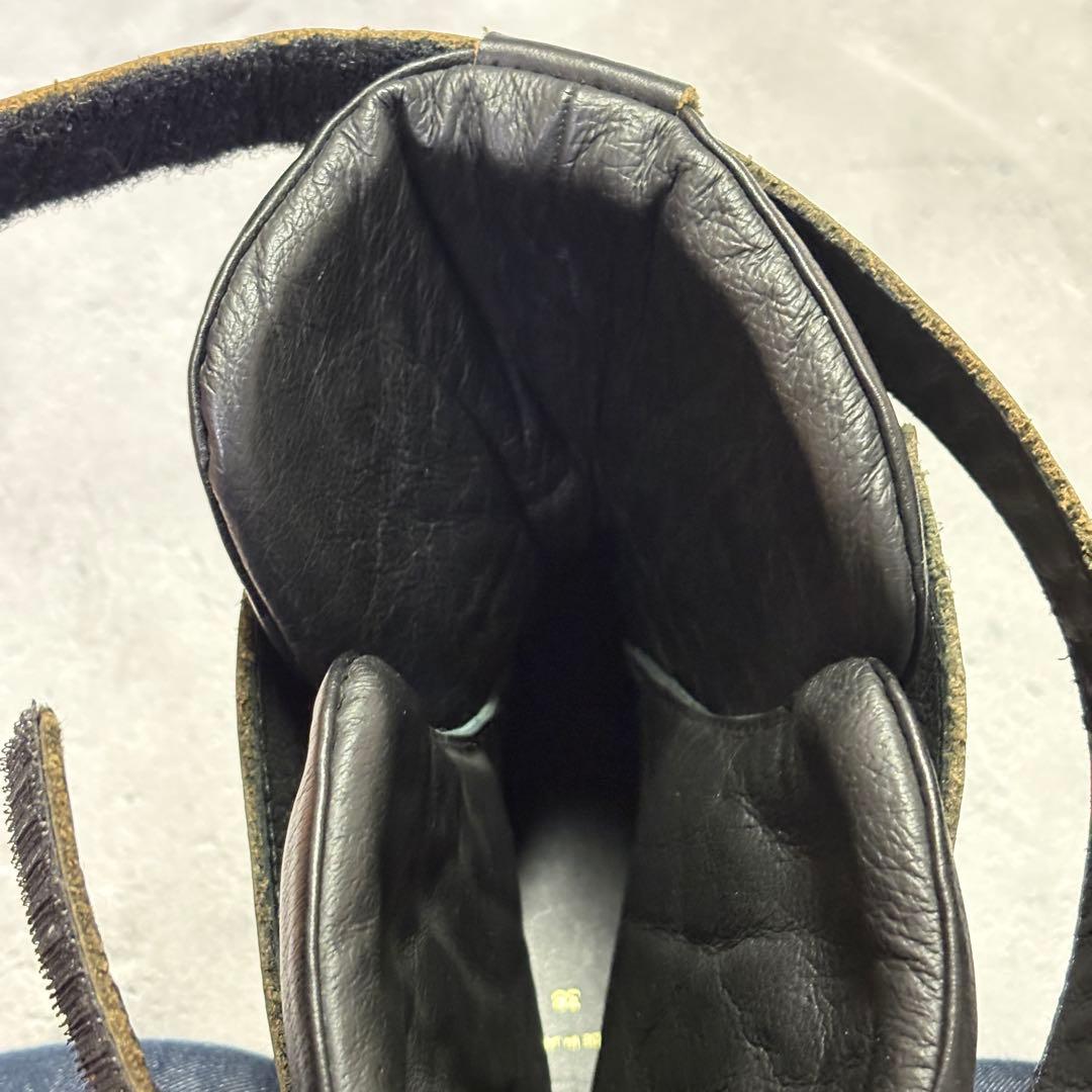 美品　サカイ　sacai (38) レースアップブーツ　バックジップ　レザー　黒