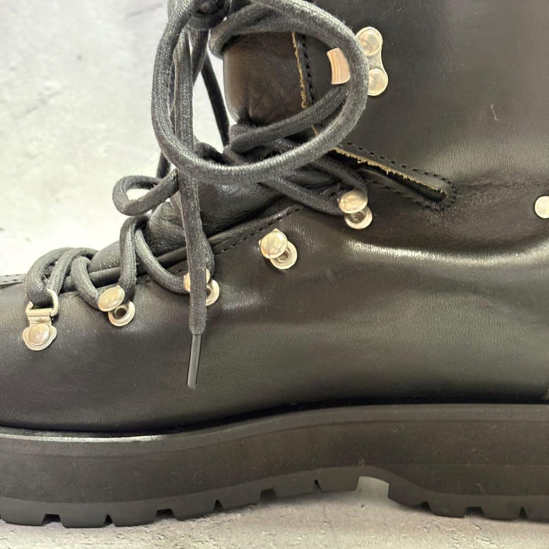 美品　サカイ　sacai (38) レースアップブーツ　バックジップ　レザー　黒