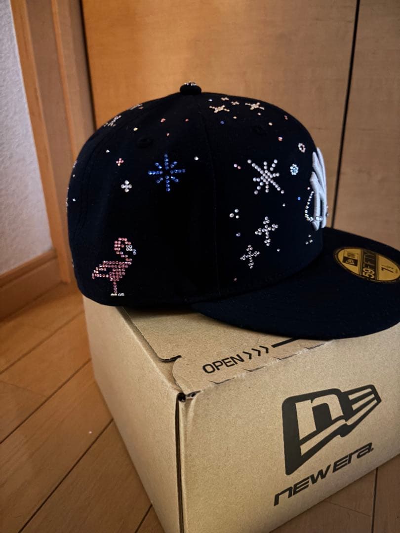 売約済New Era ジュエルキャップ スワロフスキー ヤンキース71/2