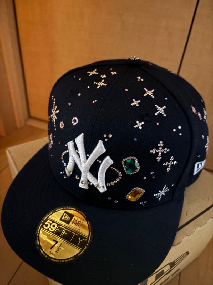 売約済New Era ジュエルキャップ スワロフスキー ヤンキース71/2