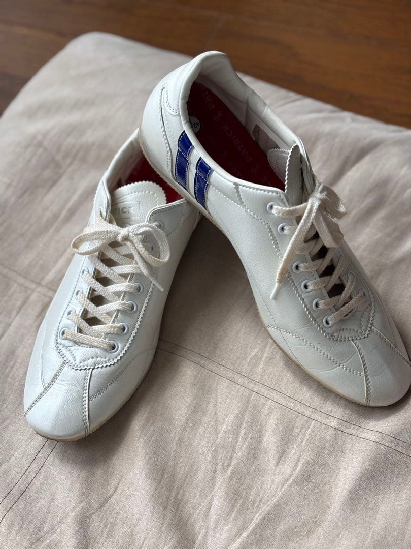 PATRICK ホワイトレザー ドライビングシューズ26.5cm