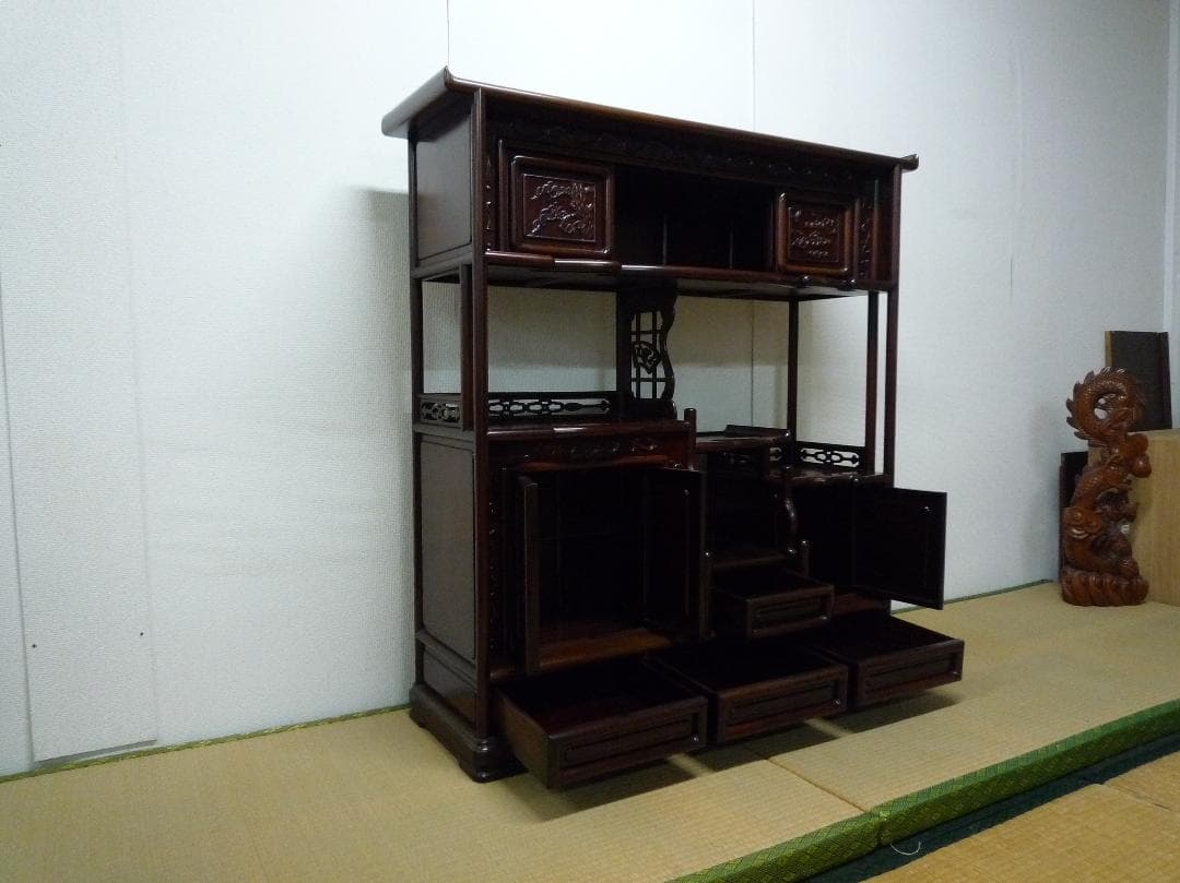 唐木家具　飾り棚