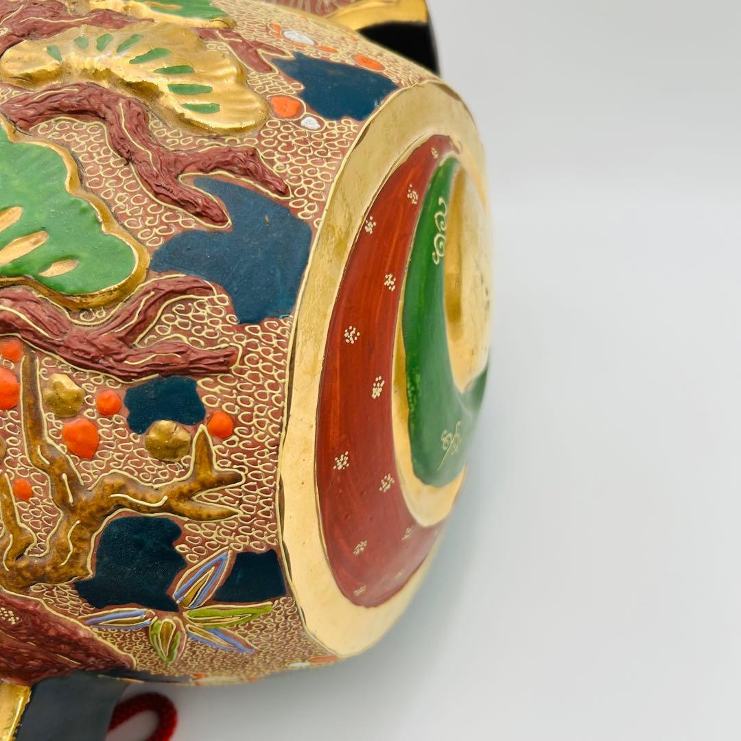 【九谷焼　打ち出の小槌　縁起物　色絵　金彩　派手　正月飾り物　開運　金運　招福】