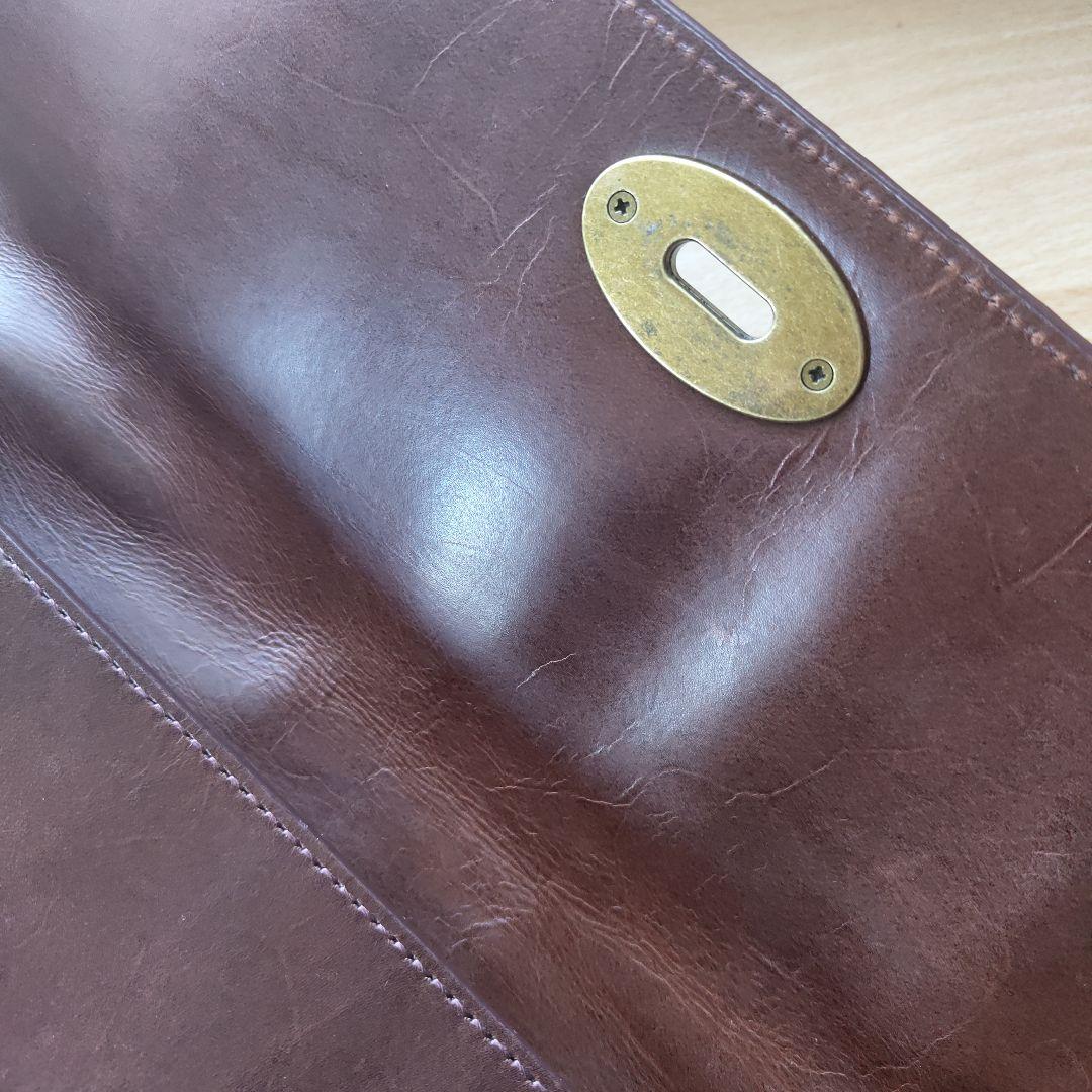 ブルックスブラザース ガラスレザー ビジネスバッグ ブリーフケース