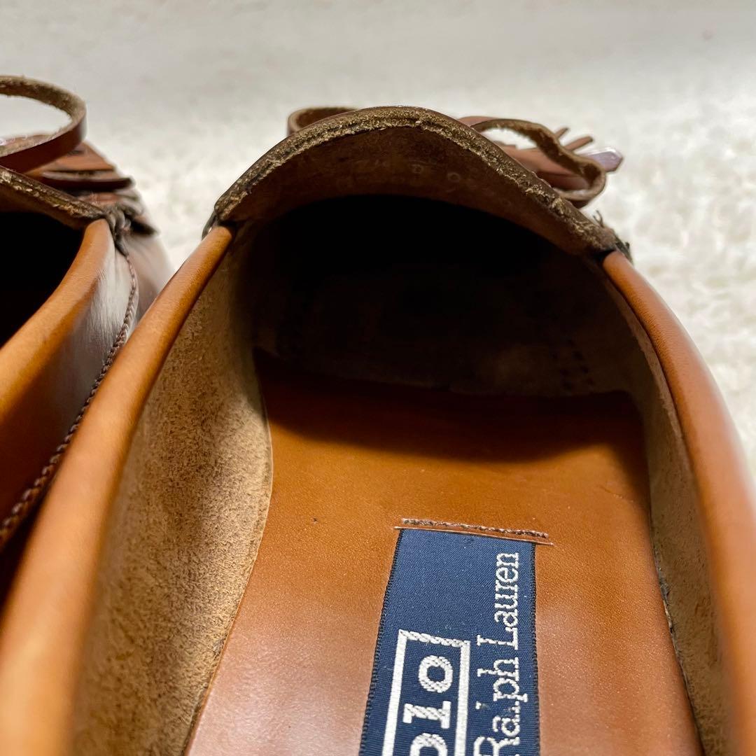 美品 POLO RALPH LAUREN キルトタッセルローファー ブラウン