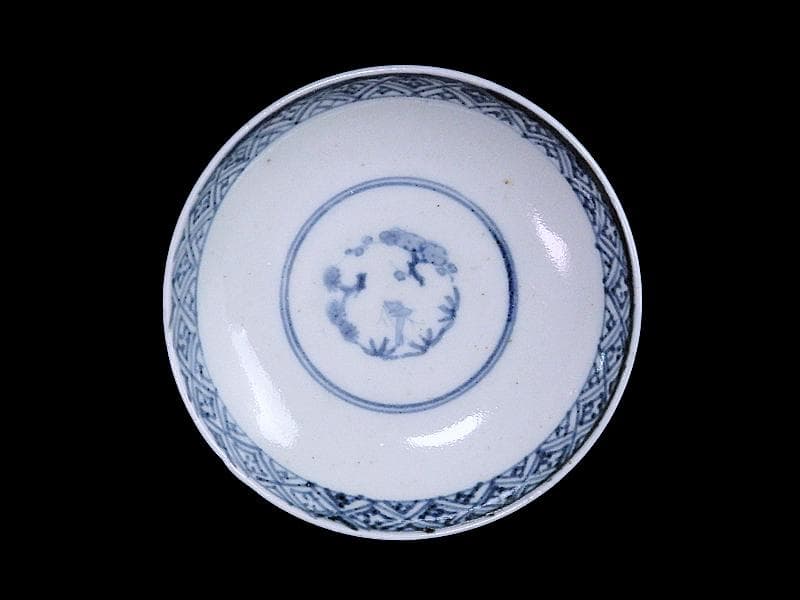 古伊万里　薄瑠璃　蓋茶碗　江戸期　E380AS-CHs