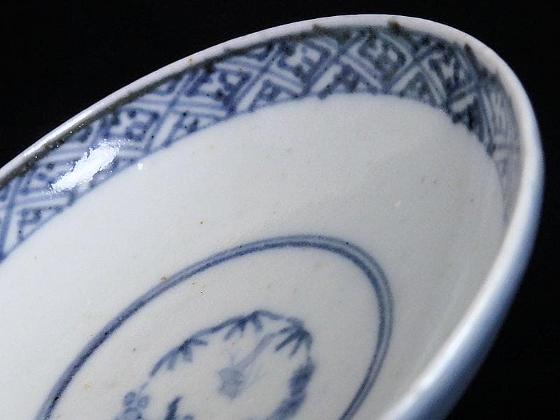 古伊万里　薄瑠璃　蓋茶碗　江戸期　E380AS-CHs