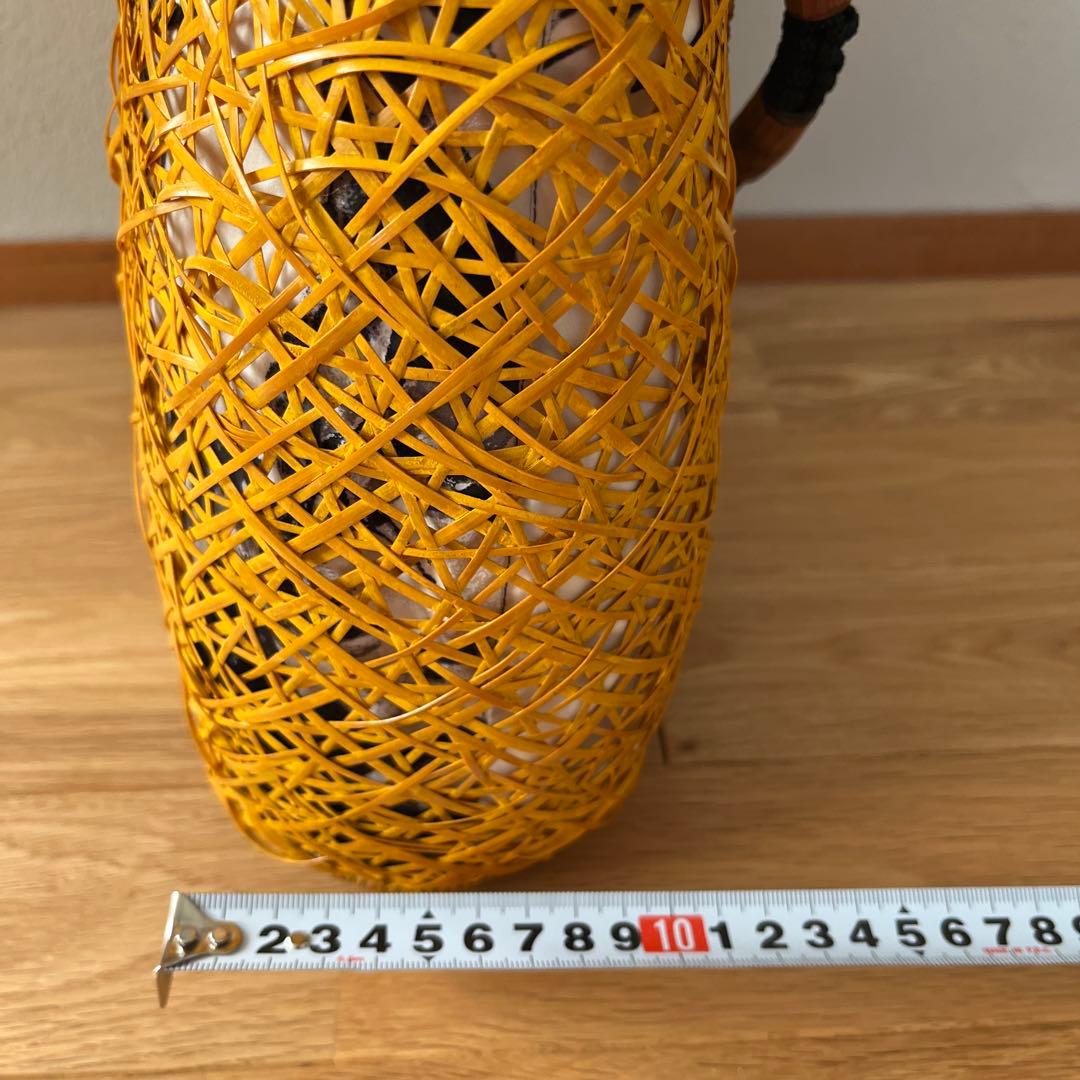 竹籠バッグ黄色