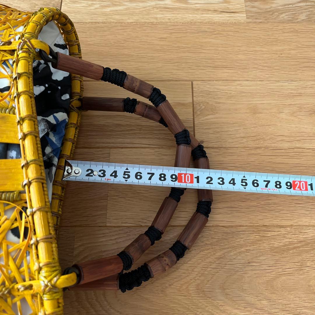 竹籠バッグ黄色