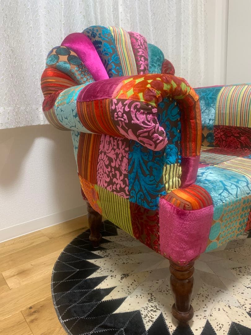 一人掛けソファー 肘付き1P 椅子北欧 アンティーク調ON＆ON DLD801M