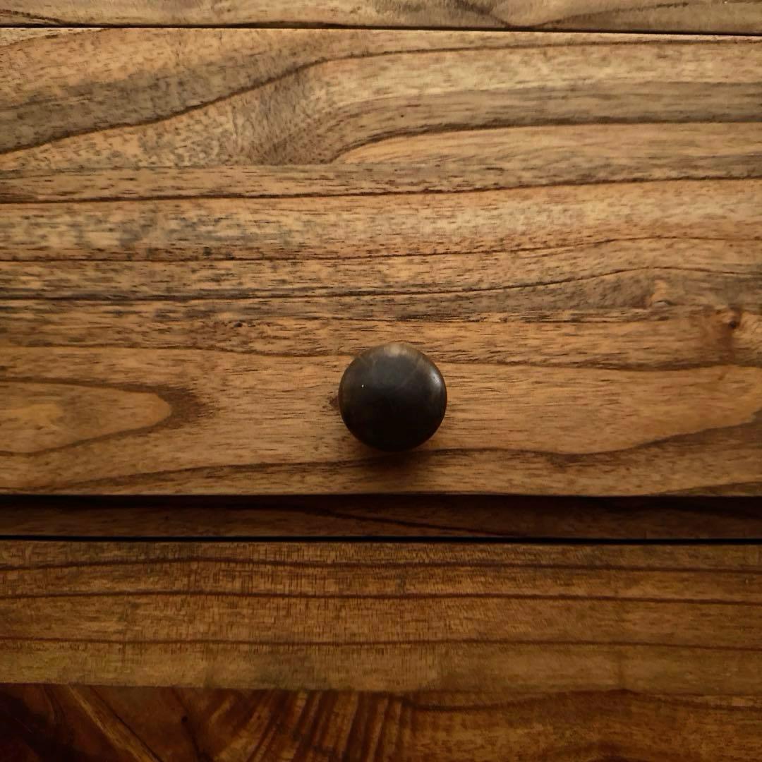 【最終】パタパタ棚　木製収納家具　三段収納棚　古道具　下駄箱　ヴィンテージ