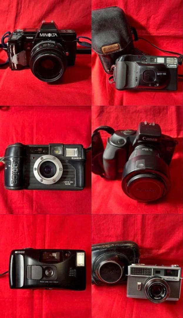 ジャンク品　Canon等　カメラ11台　レンズ１個 まとめ売り