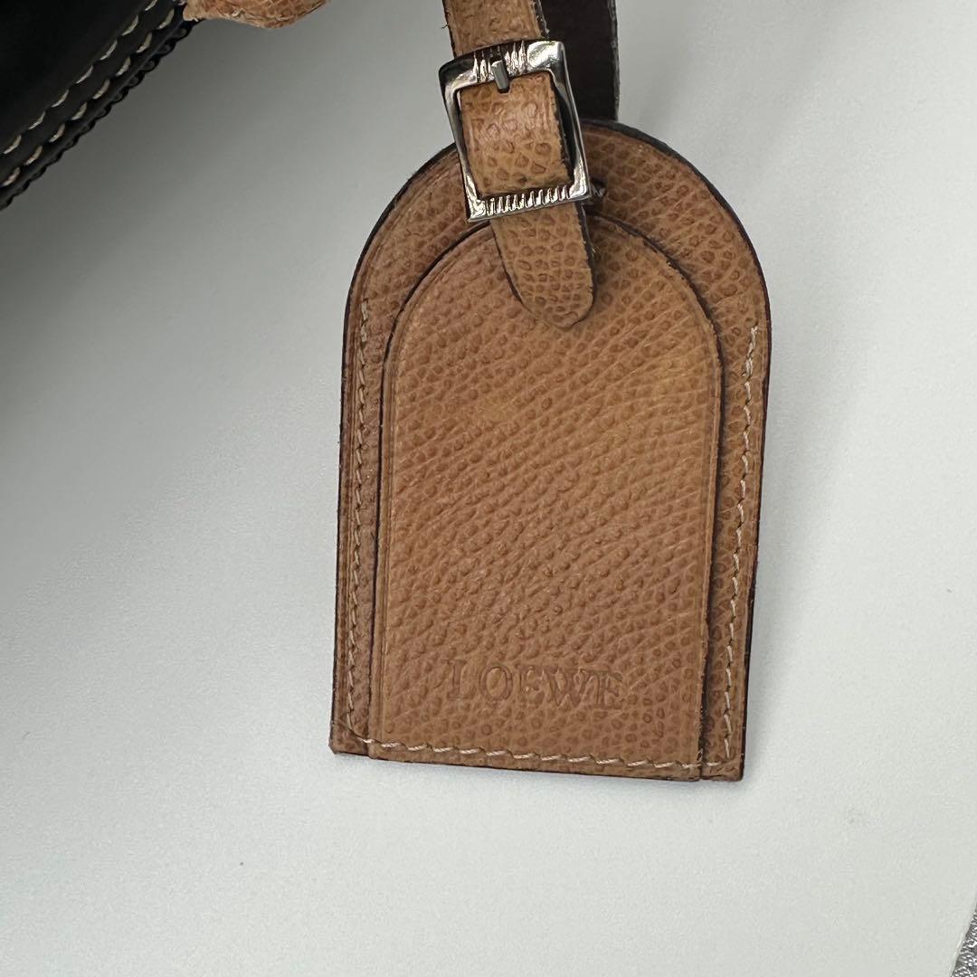 LOEWE ロエベ トラベル ビジネスバッグ レザー 鍵付き ブラック/ブラウン