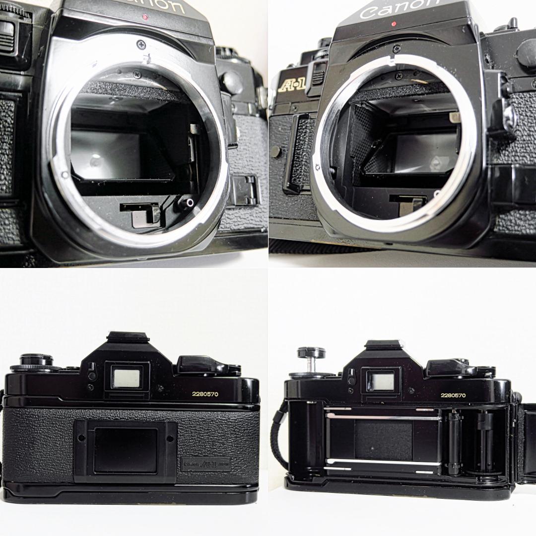 CANON　A-1本体　AE-1+P本体　交換レンズ６本　取説　ジャンク