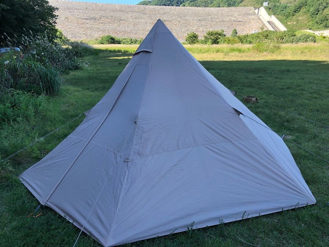 ロゴスTradcanvas Tepee&タープ350-BJ マット&シート付き