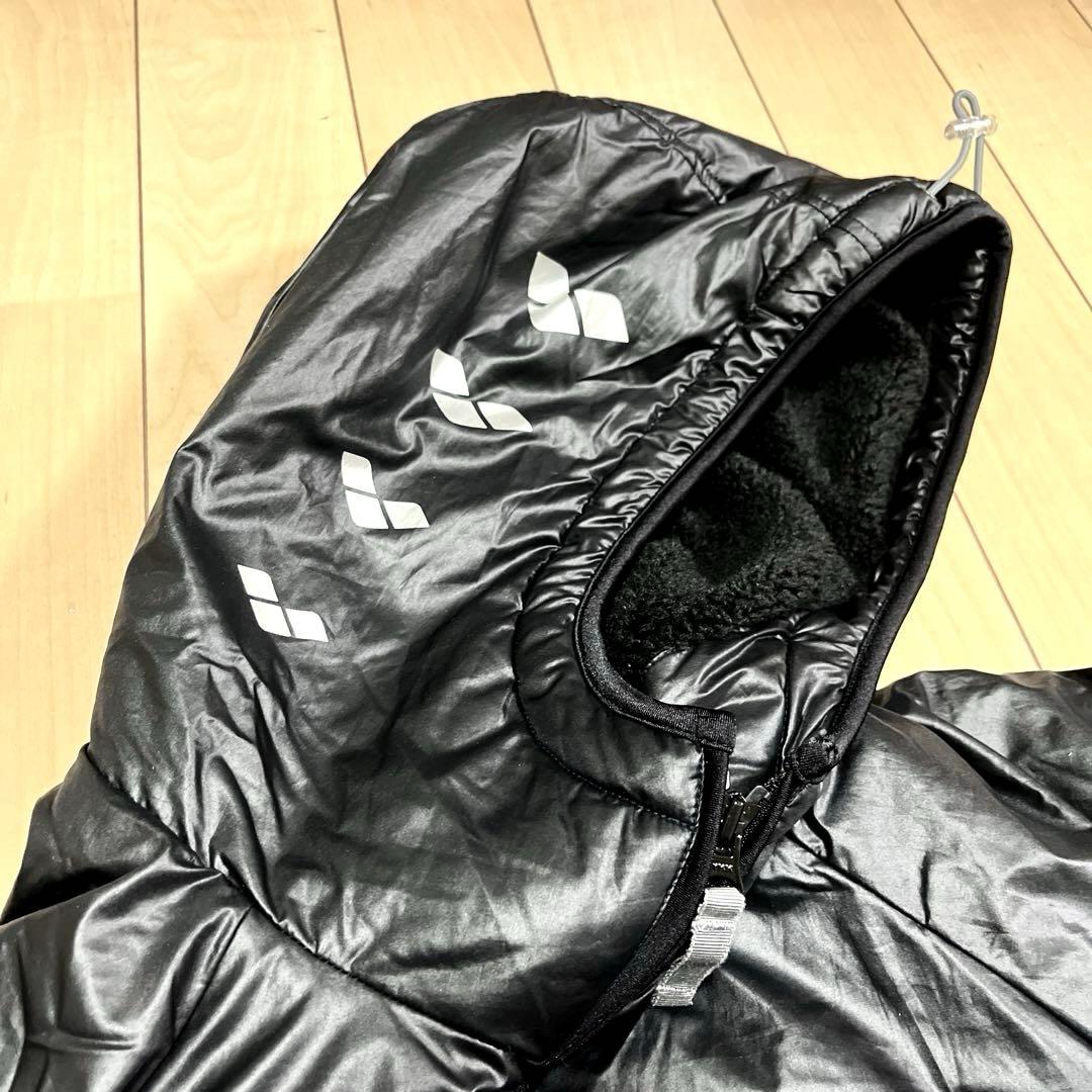 【週末セール！】アリーナ arena フード付 ベンチコート L ボア 水泳競泳