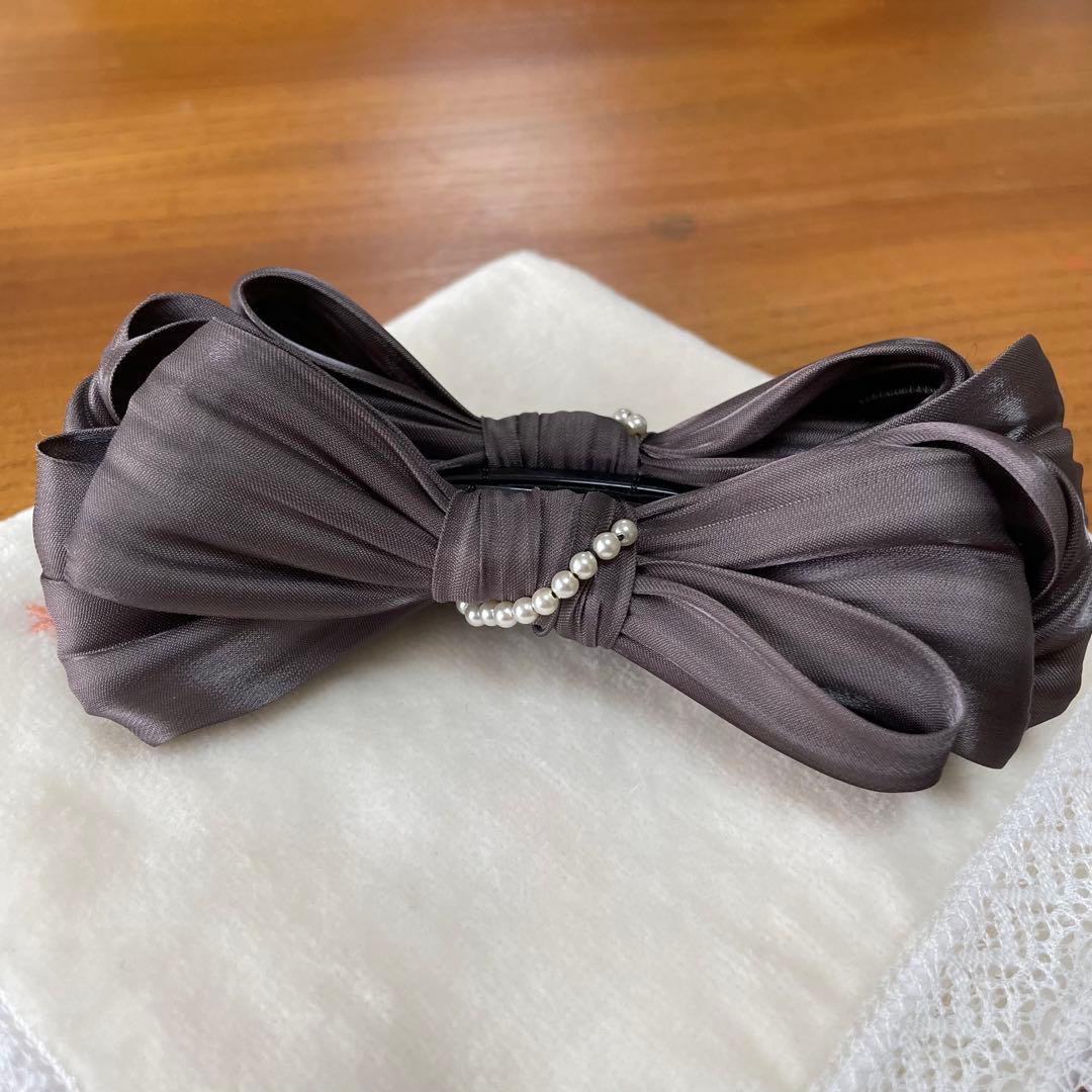 【美品】コンプレックスビズ Complex Biz バナナクリップ グレー