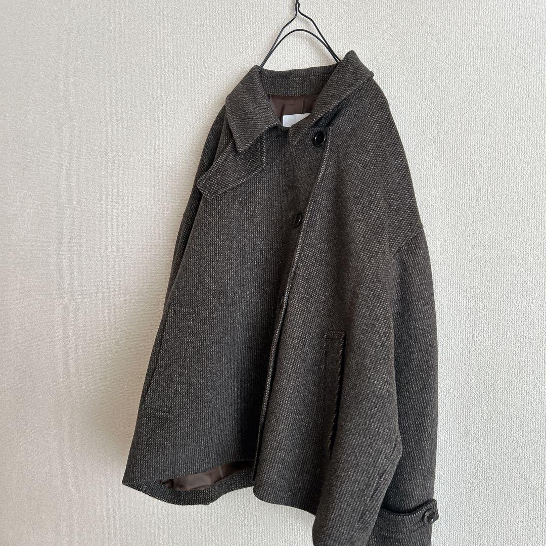 【framework】23AW ピンチェックバルカラーショートコート