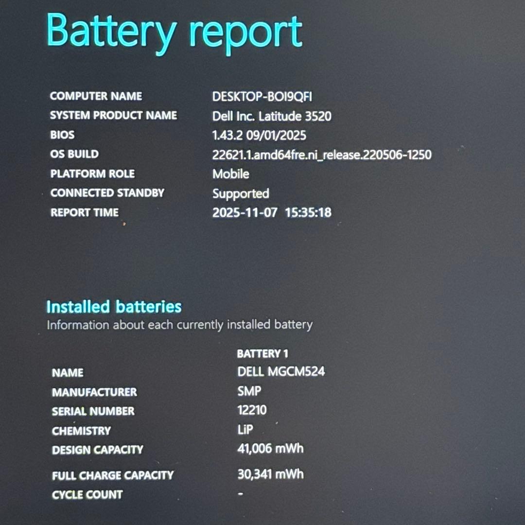 Windowsノート本体 84.Latitude3520 i5-11/16G512G Office2024