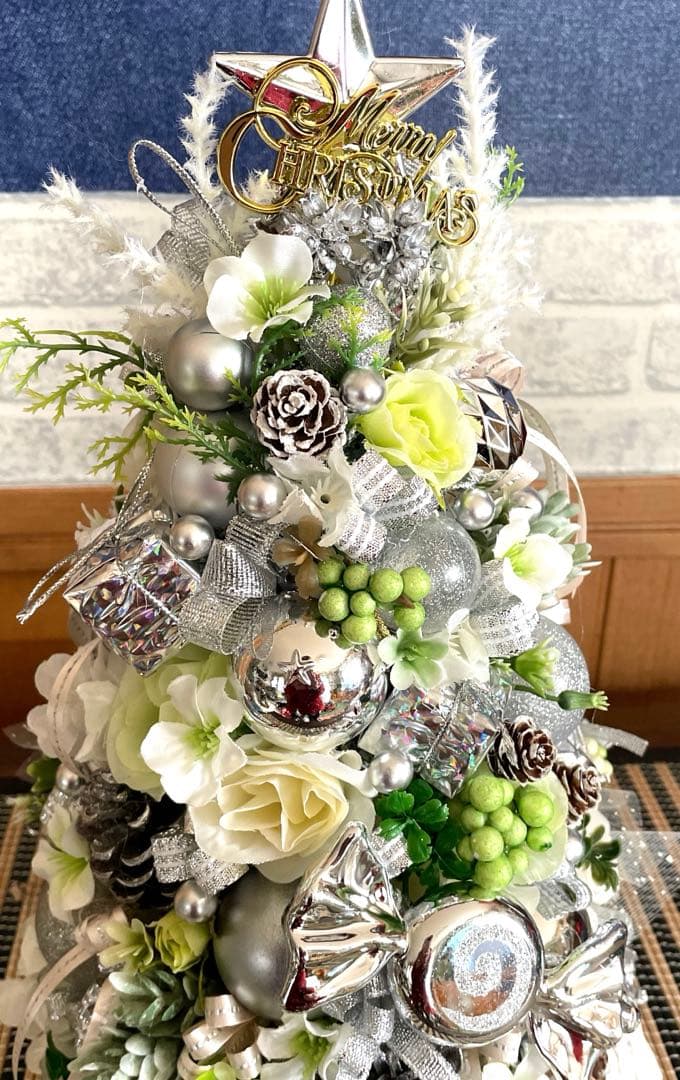 ミントグリーンのクリスマスツリー 約45センチ❣️cocc❣️2点セット❣️