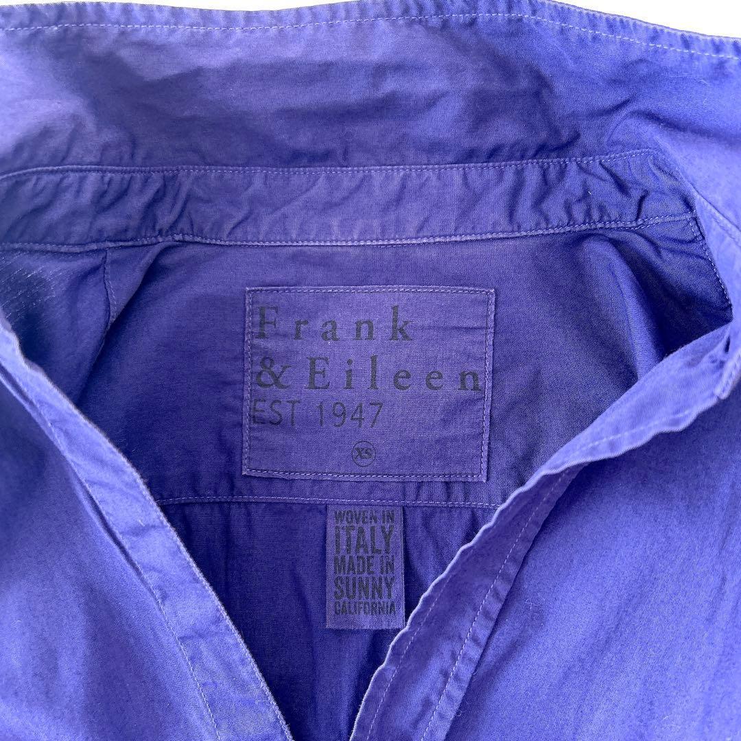 人気 フランク&アイリーン EILEEN スキッパーシャツ パープル ゆったり