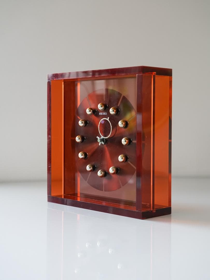 70's SEIKO スペースエイジ アクリル時計 ミッドセンチュリー