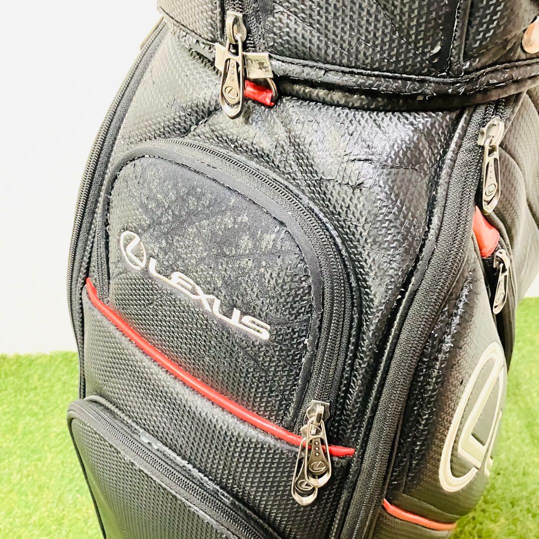 LEXUS レクサス キャディバッグ カート式 メンズ 人気 ブラック レッド