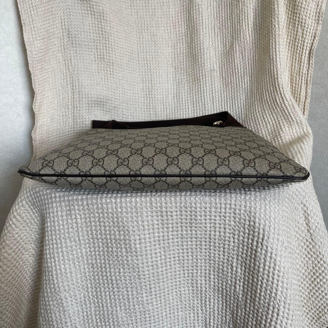◇ 美品 GUCCI グッチ ショルダーバッグ GGスプリーム×レザー ◇