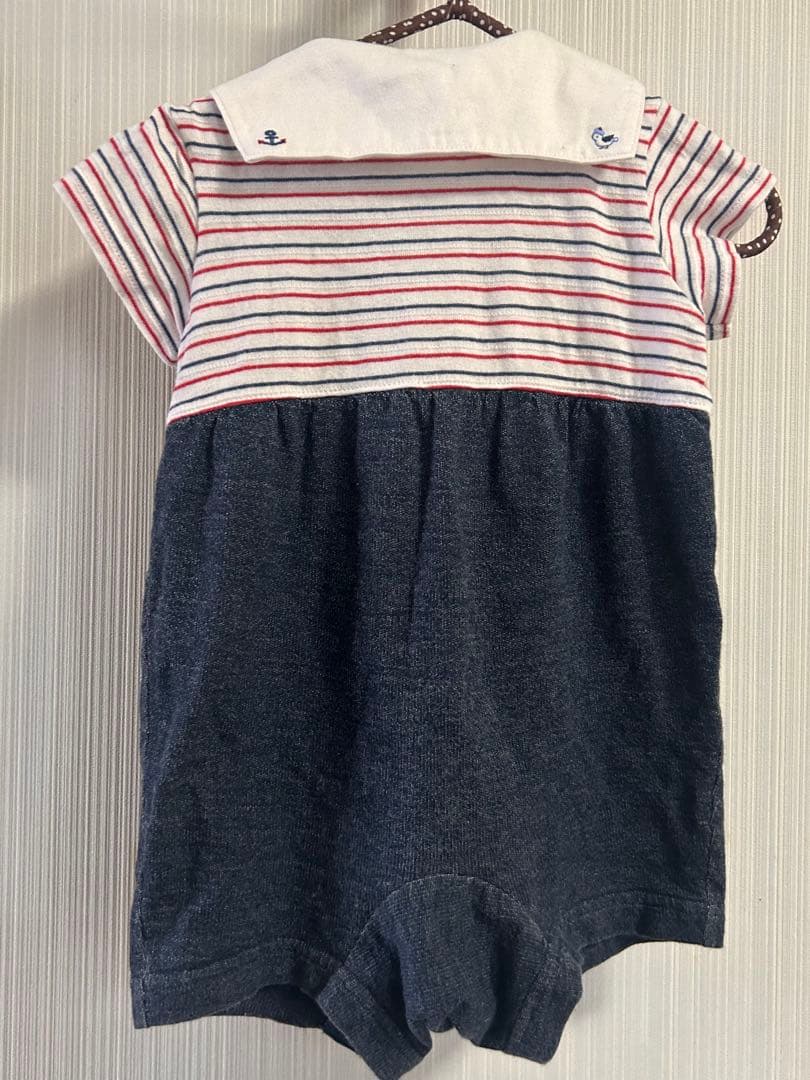 70cm familiar ファミリア　ロンパース　夏服　半袖