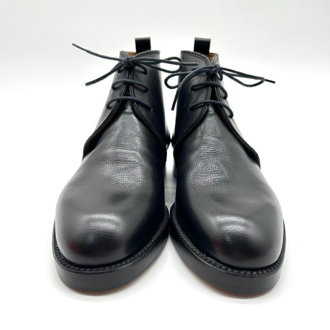 未使用級　エルメス　HERMES （35.5） 革靴　レザーチャッカブーツ　黒