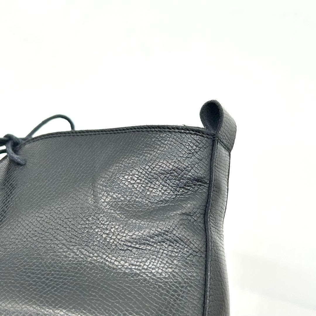 未使用級　エルメス　HERMES （35.5） 革靴　レザーチャッカブーツ　黒