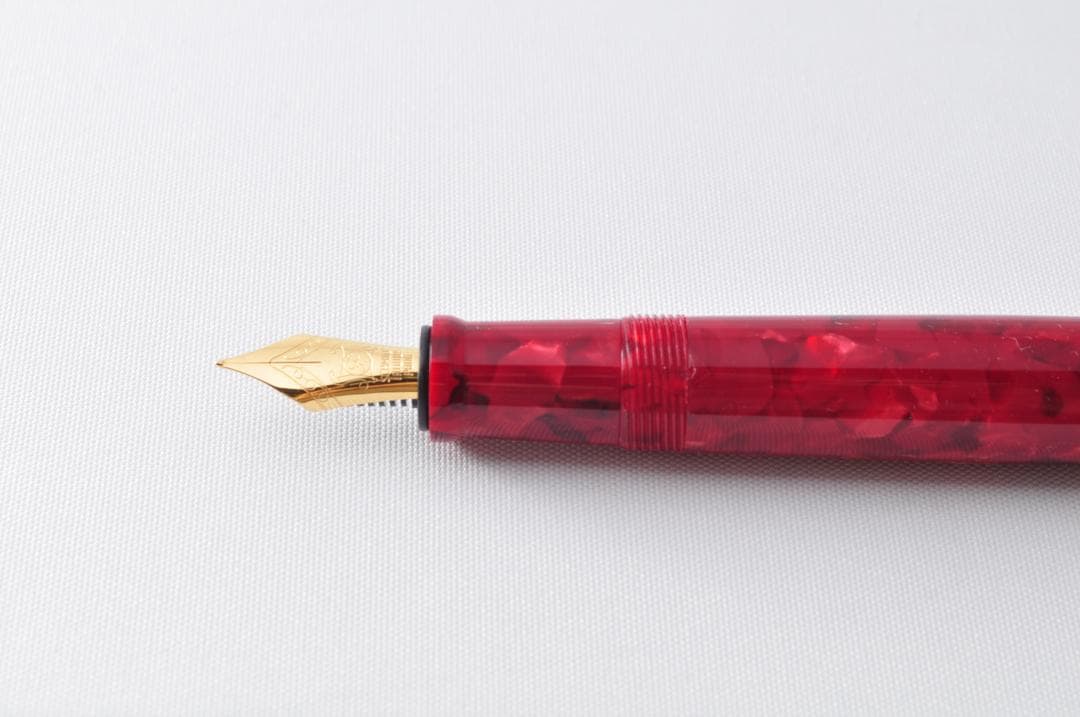 新品 大西製作所 ハンドメイド 万年筆 手作り 【レッド】