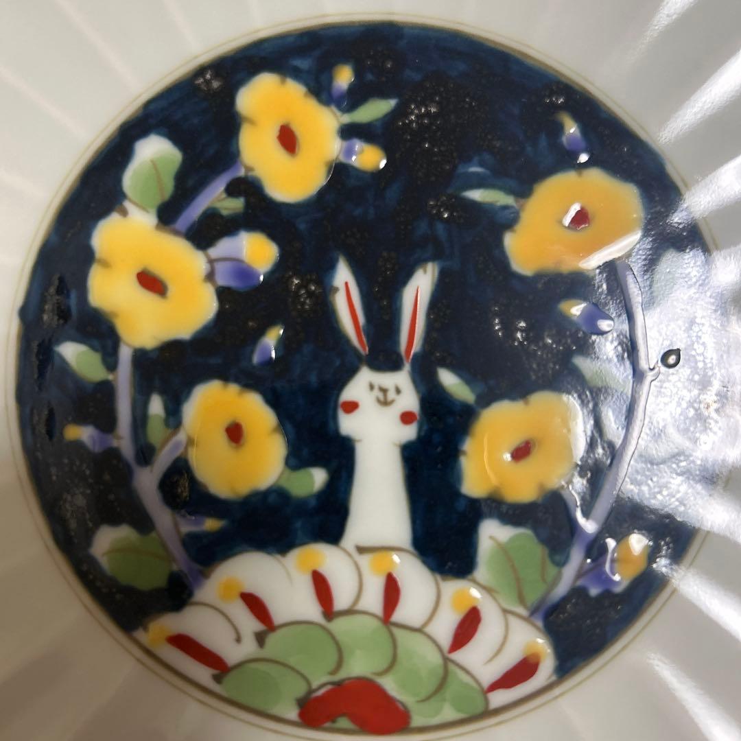 作家　陶芸作家　空萌工房 うさぎ 田口紀美子　菊割皿