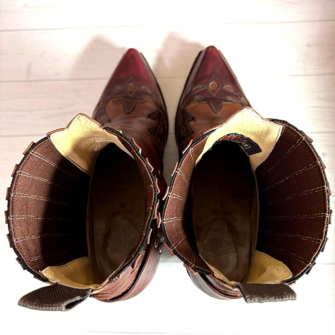 HARLEY-DAVIDSON■ウエスタンブーツ✨リング サイドゴア スチール